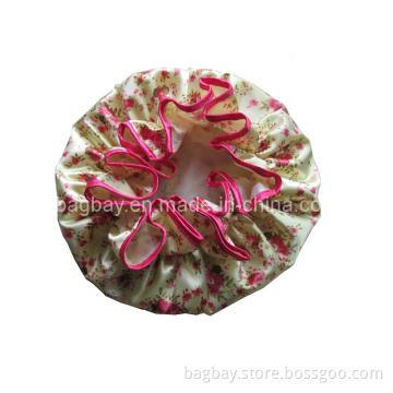 Fashion Lady Satin Shower Cap (SCBG09-007)